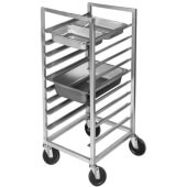 SSPR-3E3 Channel Manufacturing, 9 Pan Stainless Steel Half Size Food Pan Rack, Assembled