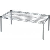 183614PC Quantum Food Service, 36" x 18" Chrome Wire Dunnage Rack, 800 Lb Capacity