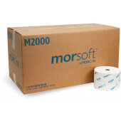 M2000 Morcon, 2,000 Sheet 1-Ply Morsoft® Toilet Paper Roll (24/case)
