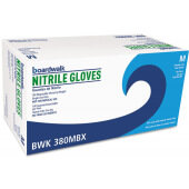 BWK380MBXA Boardwalk, Blue Powder-Free Nitrile Disposable Gloves, Medium (100/box)