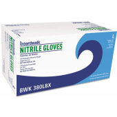 BWK380LCTA Boardwalk, Blue Powder-Free Nitrile Disposable Gloves, Large (1,000/case)