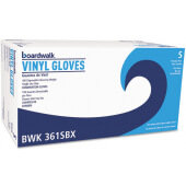 BWK361SCT Boardwalk, Clear Disposable Powder-Free Nitrile Exam Gloves, Small (1,000/case)