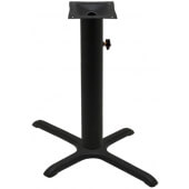 OD-B2230-4-STD Oak Street Manufacturing, 30" x 22" Standard Height Outdoor Cross Table Base, Black