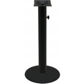 OD-B22DISC-BAR Oak Street Manufacturing, 22" Bar Height Outdoor Round Table Base, Black