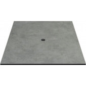 CC2430-TC Oak Street Manufacturing, 30" x 24" Rectangular Laminate Table Top w/ Textured Concrete Finish