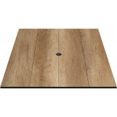 CC3030-VO Oak Street Manufacturing, 30" x 30" Square Laminate Table Top w/ Vintage Oak Finish