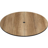 CC30R-VO Oak Street Manufacturing, 30" Round Laminate Table Top w/ Vintage Oak Finish