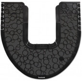 BWKCMBB Boardwalk, 22" x 22" Rubber Commode Mat, Black (6/pk)