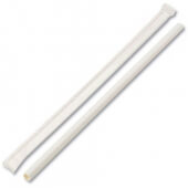 BWKPPRSTRWWR Boardwalk, 7 3/4" Individually Wrapped Paper Straws, White (3,200/case)