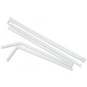 BWKFSTW775W25 Boardwalk, 7 3/4" Individually Wrapped Plastic Flexible Straws, White (10,000/case)