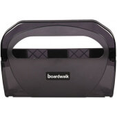 BWKTS510SBBWEA Boardwalk, 17 1/4" x 11 3/4" Plastic Toilet Seat Cover Dispenser, Smoke Black