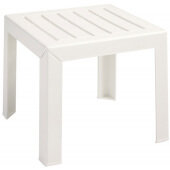 CT052004 Grosfillex, 16" x 16" Bahia Resin Low Table, White