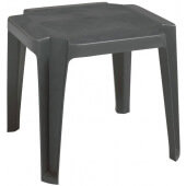 US529602 Grosfillex, 17" x 17" Miami Resin Low Table, Charcoal