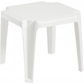52099004 Grosfillex, 17" x 17" Miami Resin Low Table, White