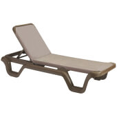 99515137 Grosfillex, Marina Adjustable Sling Chaise Lounge Chair, Espresso / Bronze