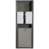 UT170288 Grosfillex, 25" x 25" Sunset Single Towel Valet w/ Laundry Cart, Gray / Volcanic Black