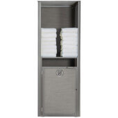 UT170289 Grosfillex, 25" x 25" Sunset Single Towel Valet w/ Laundry Cart, Gray / Platinum Gray