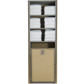 UT170599 Grosfillex, 25" x 25" Sunset Single Towel Valet w/ Laundry Cart, Cognac / Fusion Bronze