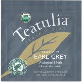 WST-EAGR-50 Teatulia, 6 oz Wrapped Organic Premium Earl Grey Tea (50/pk)