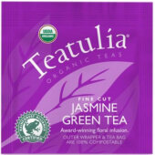WST-JAGR-50 Teatulia, 6 oz Wrapped Organic Jasmine Green Tea (50/pk)
