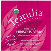 WST-HIBE-50 Teatulia, 6 oz Wrapped Organic Hibiscus Berry Tea (50/pk)