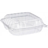 C90PST3 Dart, 8 1/4" 3-Compartment ClearSeal® Plastic Clamshell Deli Container, Clear (250/case)