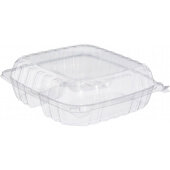 C95PST3 Dart, 8 3/4" x 9 1/4" 3-Compartment ClearSeal® Plastic Clamshell Deli Container, Clear (200/case)