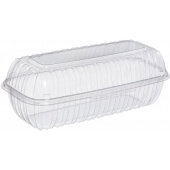 C99HT1 Dart, 10" x 5" ClearSeal® Plastic Clamshell Hoagie Container, Clear (200/case)