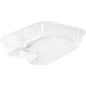 C68NT2 Dart, 8" x 6" Large 2-Compartment Plastic Nacho Tray, Clear (500/case)