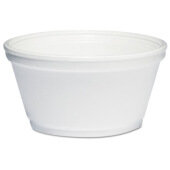 8SJ20 Dart, 8 oz Insulated Foam "J" Cup Deli Container, White (1,000/case)