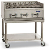 PSB36 Imperial Range, 36" Countertop Gas Charbroiler, Cast Iron Radiant, 132,000 Btu