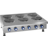 IHPA-8-48-E Imperial Range, 16 kW Electric Countertop Range, 8 Burner