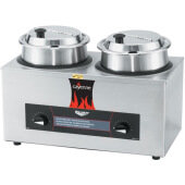 72040 Vollrath, Double 4 Quart Cayenne® Soup Rethermalizer w/ Insets & Covers, 1.1 kW