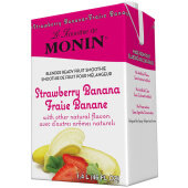 M-EG207B Monin, 46 fl oz Strawberry Banana Fruit Smoothie Mix (6/case)