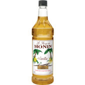 M-FR045F Monin, 1 Liter Vanilla Flavoring Syrup (4/case)