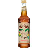 M-AO045B Monin, 750 ml Organic Vanilla Flavoring Syrup (6/case)
