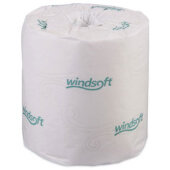 WIN2240B Windsoft, 500 Sheet 2-Ply Individually Wrapped Toilet Paper Roll (96/case)