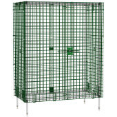 JSEC55K-CTN Olympic, 48" x 24" x 58 1/4" Green Epoxy Wire Shelving Security Cage