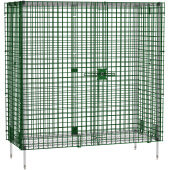 JSEC56K-CTN Olympic, 60" x 24" x 58 1/4" Green Epoxy Wire Shelving Security Cage