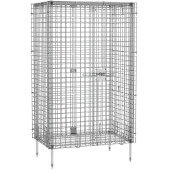 JSEC53-CTN Olympic, 36" x 24" x 58 1/4" Chrome Wire Shelving Security Cage