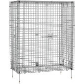 JSEC55-CTN Olympic, 48" x 24" x 58 1/4" Chrome Wire Shelving Security Cage