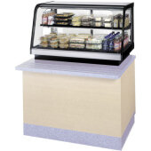 CRB4828SS Federal Industries, 48" Curved Glass Refrigerated Countertop Deli Display Case, Self Service