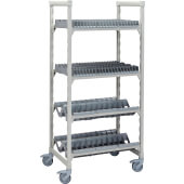 CPMU243675D4PKG Cambro, 36" x 24" 75" Camshelving® Mobile Drying Rack Cart, 2 Tray Racks, 2 Angled Racks