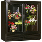 FS70SDHC Powers, 70" 2 Swing Glass Door Floral Case Refrigerated Merchandiser