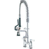 18-406L Krowne, 4" Center Deck Mount Space Saver Pre-Rinse Faucet w/ 6" Add-On Faucet