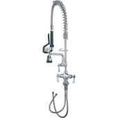 18-506L Krowne, Single Hole Deck Mount Space Saver Pre-Rinse Faucet w/ 6" Add-On Faucet