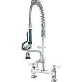 18-606L Krowne, 8" Center Deck Mount Space Saver Pre-Rinse Faucet w/ 6" Add-On Faucet