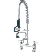 18-608L Krowne, 8" Center Deck Mount Space Saver Pre-Rinse Faucet w/ 8" Add-On Faucet
