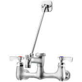 16-127 Krowne, 8" Center Splash Mount Mop Sink Service Faucet w/ Wall Bracket