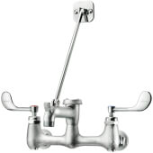 16-127-W Krowne, 8" Center Splash Mount Mop Sink Service Faucet w/ Wall Bracket
